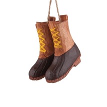 Gallarie II Wooden Top Sider Boots Ornament Camping Lodge Decor - £8.45 GBP