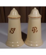 Pfaltzgraff Color-Flyte Salt &amp; Pepper Shakers Vintage Ivory USA Stonewar... - $524.91 MXN