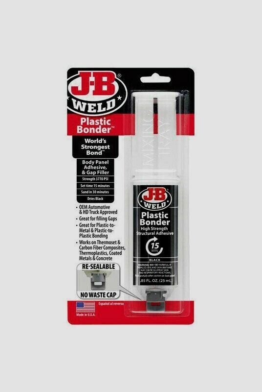 J-B Weld Plastic Bonder Body Panel Adhesive & Gap Filler Automotive .85oz 50139