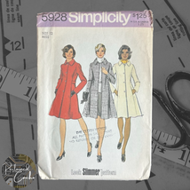 Simplicity 5928 Princess Coat Pattern Size 12 Uncut Vintage 1970s Womens - £21.24 GBP