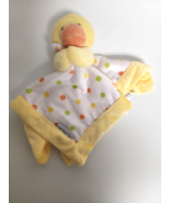Carters Baby Duck  Infant Toy Yellow Polka Dot Lovey Plush Security Blanket - £15.54 GBP