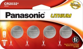 Panasonic CR2032 3.0 Volt Long Lasting Lithium Coin Cell Batteries in Child Resi - £5.03 GBP