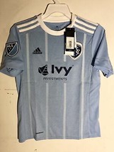 Adidas Youth MLS Jersey Kansas City Sporting Team Light Blue sz XL - £6.72 GBP