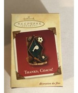 2002 Thanks Coach Hallmark Keepsake Ornament Christmas Decoration XM1 - £10.20 GBP