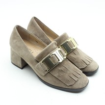 Vaneli Womens Size 5.5 Beige Suede Leather Kiltie Tassel Retro Block Heels - $34.64