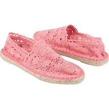 Soda Crochet Espadrille Coral Shoes Size 7.5 Brand New - £23.12 GBP