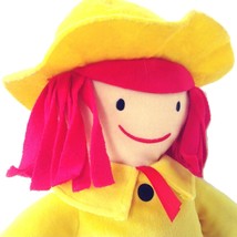 Kohls Cares Madeline Doll 14&quot; Yellow Hat Coat Red Hair Soft Plush Stuffed Toy - £8.30 GBP