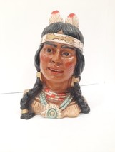 VTG Native American Indian Warrior bust Universal Statuary Corp Chicago 1974 605 - £18.21 GBP