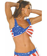 Star Spangled Twisted Top in Red, White & Blue Stars and Stripes  - $19.99