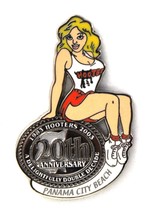 Hooters Restaurant 20th Anniversary Girl Panama City Beach Lapel Badge Pin - $14.50