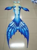 Fairy Aqua Blue Adult Mermaid Tail not silicone Mermaid with Monofin swi... - £79.63 GBP