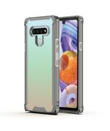 LG STYLO 6 High quality TPU Bumper and Clarity PC Case In Black - $9.89