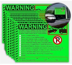 Illegally Parked Vehicle Warning Stickers - 10 Pack - $19.95