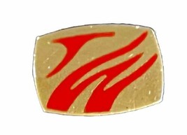 VTG Sterling Silver Abstract Design Style w Red Enamel On 925 Silver Pin... - £14.08 GBP