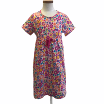 Hanna Andersson Girl&#39;s Printed Dress Size 120 Pink Polka Dot Floral Play... - $18.46