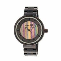 NEW Earth EW2506 Unisex Eco-Friendly Multi-Color Dial Dark Brown Wood Root Watch - £59.31 GBP