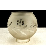 4.5 &quot; Frosted Glass Lamp Shade, 2.5&quot; Fitter, Clear Cut Floral &amp; Leaves, ... - $19.55