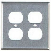Pass &amp; Seymour (Box of 20) Stainless 2-Gang Duplex Receptacle Cover Plate - £31.97 GBP