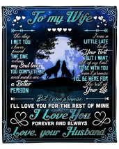 I&#39;ll Love You For The Rest Of Mine Wolfs Blanket Xmas Gift For Wife From Husband - £28.34 GBP+