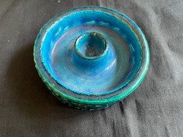 Aldo Londi for Bitossi. candle stand in Rimini-blue glazed ceramics - £46.85 GBP