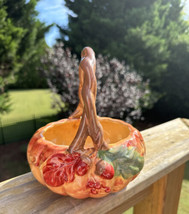 MAXCERA Ceramic Pumpkin Basket with Handle - 7.5 inch Holiday Thanksgivi... - £29.89 GBP