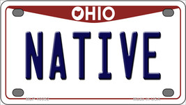 Native Ohio Novelty Mini Metal License Plate Tag - £11.74 GBP