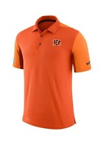 NFL Cincinnati Bengals Mens Nike Team Issue Dri-Fit Orange Polo Size Small - $35.76