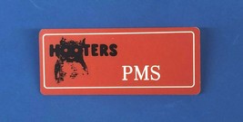 Hooters Restaurant Girl Pms Orange Name Tag W/ White Letters (Pin) - £12.02 GBP