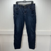 Democracy Jeans Womens 14 Skinny Ab Solution Blue Stretch Denim Dark Wash - £15.71 GBP