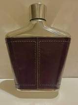 Crown Royal Stainless Steel Flask | 6oz | Leather Wrapped | 2003 - £22.02 GBP
