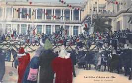 Côte D&#39;azure France En Fête~Scenes Du Carnaval Postcard 1912 - £5.30 GBP