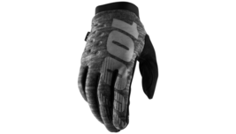 New 100% Brisker Cold Weather Heather Grey Adult Race Gloves MX Motocross Racing - £27.25 GBP