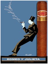 7911.Decoration Poster.Home Room wall design.Cuban cigar ad label.Blue - £13.74 GBP+