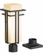 Outdoor Post Light Fixture - Aluminum Lantern With 3” Pier Mount, Black - €50,60 EUR