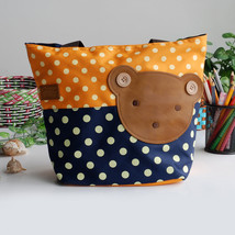[Bear-Orange] Tote Bag Middile Size(13.3*5.1*10.6) - £15.13 GBP
