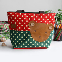 [Bear-Crimson] Tote Bag Middile Size(13.3*5.1*10.6) - £15.21 GBP