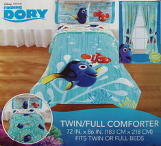 Finding Dory Disney Pixar Full Comforter Sheets Drapes 6PC Bedding Set New - £94.19 GBP