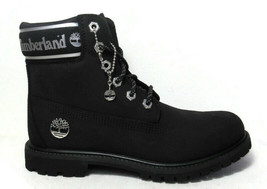 Timberland Women&#39;s 6 In Premium Black Nubuck Waterproof Boots, A41CX - £122.67 GBP