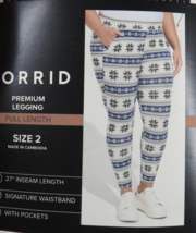 Torrid Premium Legging Fair Isle Print High Rise Leggings, Pockets, Plus Size 2X - £11.80 GBP