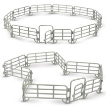 20Pcs Corral Fencing Panel Accessories Playset Includes 2 Gates Fences, ... - £15.71 GBP