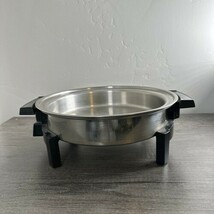 Webalco Liquid Core 11” Electric Skillet 17884 Stainless Steel BOTTOM PA... - $25.19
