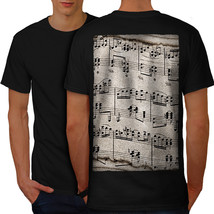 Music Key Notes Shirt Old Melody Sheet Men T-shirt Back - £10.38 GBP