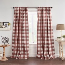 Living Room And Bedroom Drape With Rod Pocket Tabs, 52&quot; X 95&quot;, Red, 1 Panel, - £35.82 GBP
