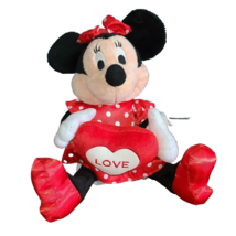 Disney Valentines Animated Minnie Mouse Plush Doll Rocks plays song Tested Works - £16.26 GBP