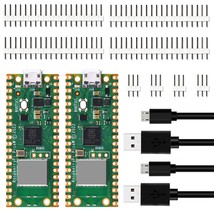 2-Pack Raspberry Pi Pico W With Pin Headers &amp; Usb Cables- Raspberry Pi R... - $42.99
