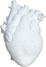 Defdong Decorative Flower Vase For Home Decor Resin Anatomical White - £31.58 GBP