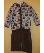 Hoodie Suit Two Piece Blue and Brown Boy or Girl Unisex - £13.58 GBP