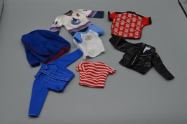 Ken Doll Jackets Baseball Raglan Canucks Jersey ++ Mattel VTG Lot Barbie Clothes - £26.47 GBP