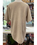 Garnet Hill Cashmere Sweater Women M Beige Pullover Ribbed Short Sleeve ... - €25,64 EUR