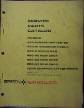 New Holland 890 Forage Harvester and Attachments Parts Manual - $10.00
